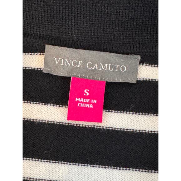 NEW VINCE CAMUTO Striped Long Sleeve Sweater Top Size S - Picture 4 of 7